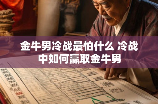 金牛男冷战最怕什么 冷战中如何赢取金牛男