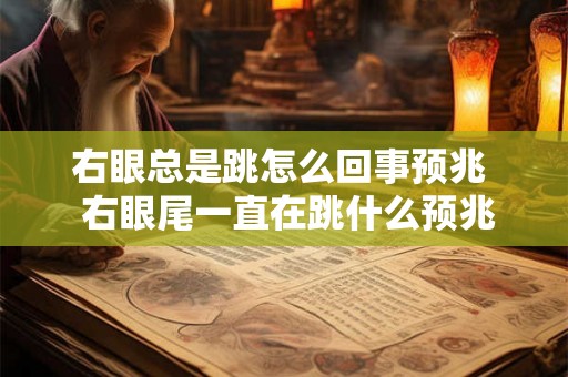 右眼总是跳怎么回事预兆  右眼尾一直在跳什么预兆