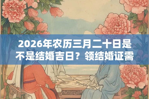 2026年农历三月二十日是不是结婚吉日?领结婚证需要做什么? 2026年农历三月二十日是不是结婚吉日?领结婚证需要做什么?