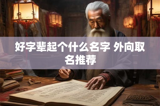 好字辈起个什么名字 外向取名推荐
