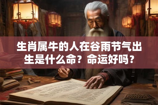 生肖属牛的人在谷雨节气出生是什么命？命运好吗？