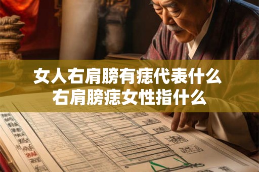 女人右肩膀有痣代表什么 右肩膀痣女性指什么