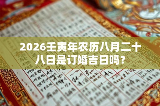 2026壬寅年农历八月二十八日是订婚吉日吗？