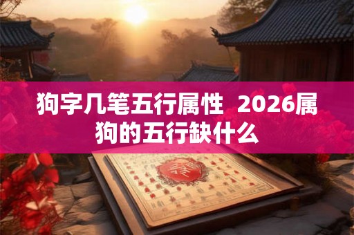 狗字几笔五行属性  2026属狗的五行缺什么