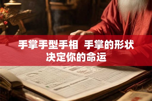 手掌手型手相  手掌的形状决定你的命运