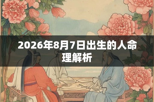 2026年8月7日出生的人命理解析