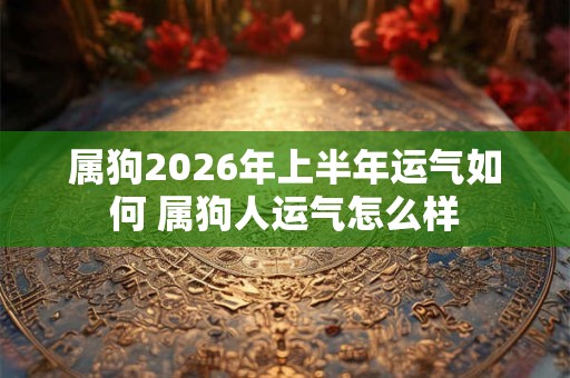 属狗2026年上半年运气如何 属狗人运气怎么样