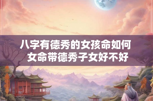 八字有德秀的女孩命如何  女命带德秀子女好不好