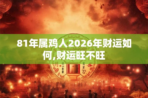 81年属鸡人2026年财运如何,财运旺不旺 81年属鸡人2026年财运如何,财运旺不旺