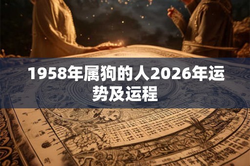 1958年属狗的人2026年运势及运程