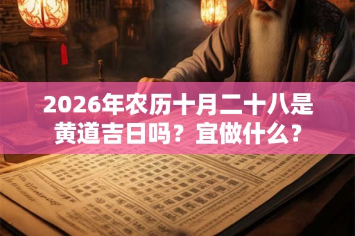 2026年农历十月二十八是黄道吉日吗?宜做什么? 2026年农历十月二十八是黄道吉日吗?宜做什么?