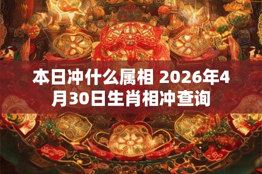 本日冲什么属相 2026年4月30日生肖相冲查询 本日冲什么属相 2026年4月30日生肖相冲查询