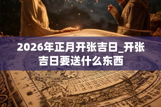 2026年正月开张吉日_开张吉日要送什么东西