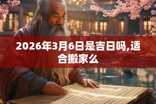 2026年3月6日是吉日吗,适合搬家么 2026年3月6日是吉日吗,适合搬家么