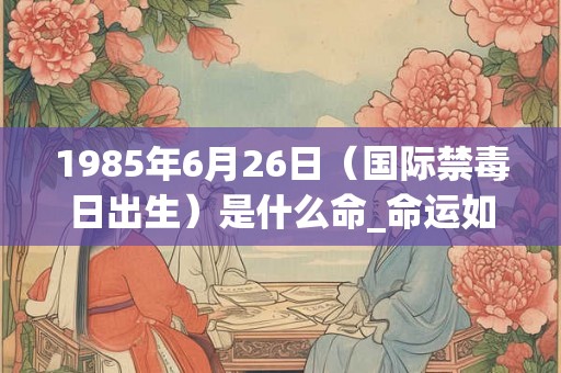 1985年6月26日（国际禁毒日出生）是什么命_命运如何