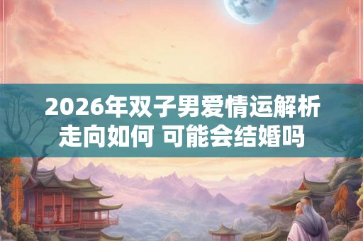 2026年双子男爱情运解析走向如何 可能会结婚吗