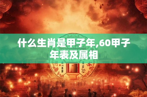 什么生肖是甲子年,60甲子年表及属相