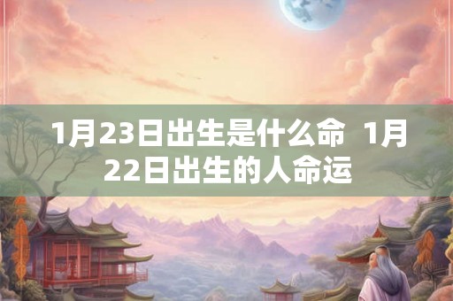 1月23日出生是什么命  1月22日出生的人命运