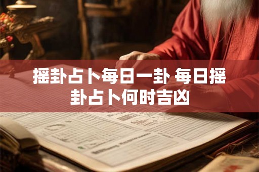 摇卦占卜每日一卦 每日摇卦占卜何时吉凶