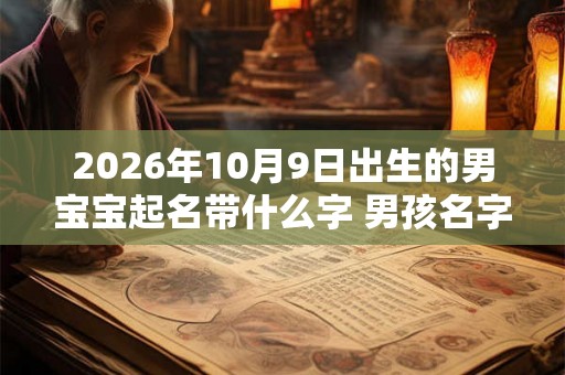 2026年10月9日出生的男宝宝起名带什么字 男孩名字大全 2026年10月9日出生的男宝宝起名带什么字 男孩名字大全