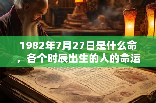 1982年7月27日是什么命,各个时辰出生的人的命运 1982年7月27日是什么命,各个时辰出生的人的命运