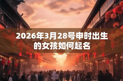 2026年3月28号申时出生的女孩如何起名 2026年3月28号申时出生的女孩如何起名