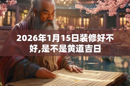 2026年1月15日装修好不好,是不是黄道吉日