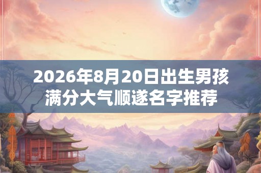 2026年8月20日出生男孩满分大气顺遂名字推荐 2026年8月20日出生男孩满分大气顺遂名字推荐