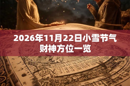 2026年11月22日小雪节气财神方位一览