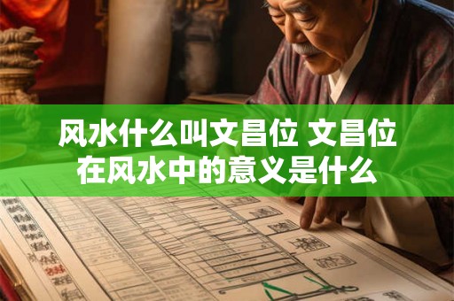 风水什么叫文昌位 文昌位在风水中的意义是什么