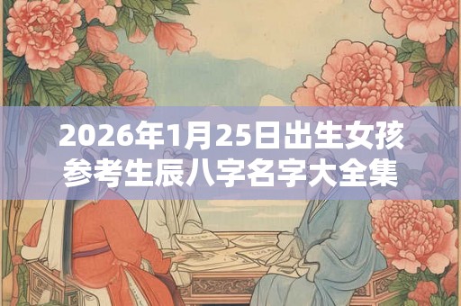 2026年1月25日出生女孩参考生辰八字名字大全集