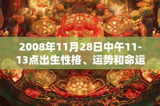 2008年11月28日中午11-13点出生性格、运势和命运