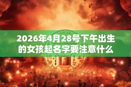 2026年4月28号下午出生的女孩起名字要注意什么