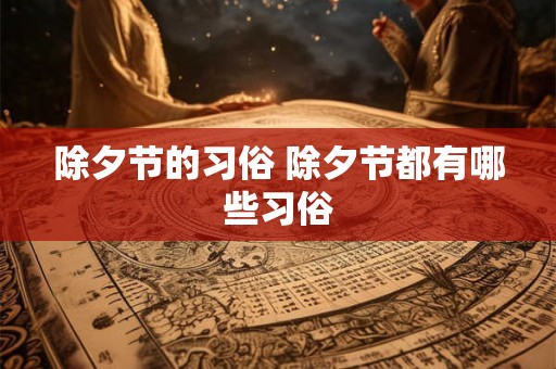 除夕节的习俗 除夕节都有哪些习俗