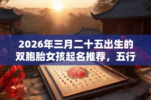 2026年三月二十五出生的双胞胎女孩起名推荐，五行属什么