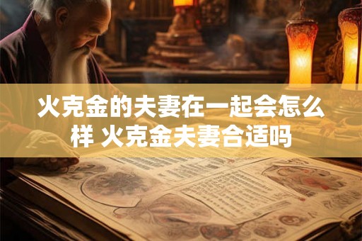 火克金的夫妻在一起会怎么样 火克金夫妻合适吗