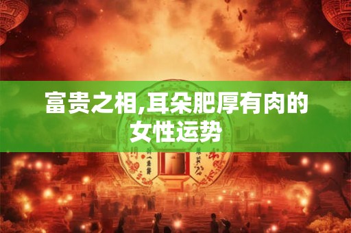 富贵之相,耳朵肥厚有肉的女性运势