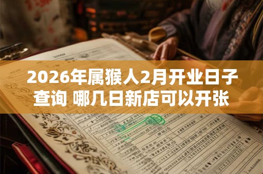 2026年属猴人2月开业日子查询 哪几日新店可以开张