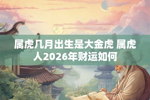属虎几月出生是大金虎 属虎人2026年财运如何 属虎几月出生是大金虎 属虎人2026年财运如何