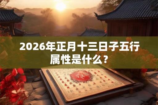 2026年正月十三日子五行属性是什么? 2026年正月十三日子五行属性是什么?