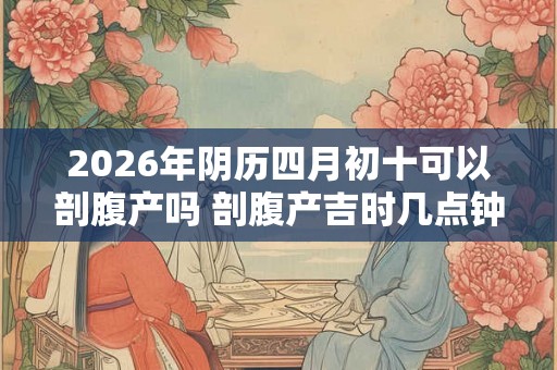 2026年阴历四月初十可以剖腹产吗 剖腹产吉时几点钟