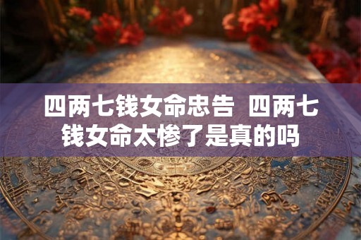 四两七钱女命忠告  四两七钱女命太惨了是真的吗