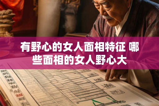 有野心的女人面相特征 哪些面相的女人野心大
