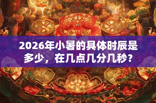 2026年小暑的具体时辰是多少,在几点几分几秒? 2026年小暑的具体时辰是多少,在几点几分几秒?
