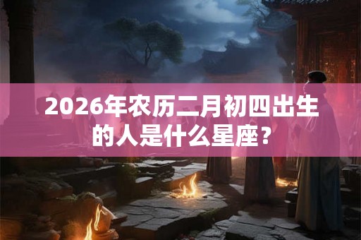 2026年农历二月初四出生的人是什么星座？