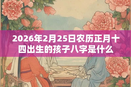 2026年2月25日农历正月十四出生的孩子八字是什么
