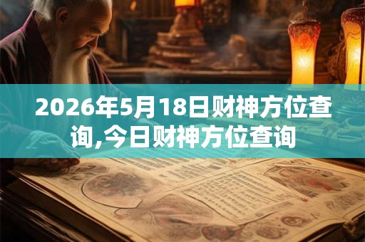 2026年5月18日财神方位查询,今日财神方位查询