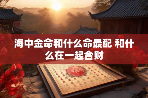 海中金命和什么命最配 和什么在一起合财
