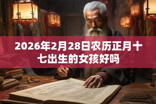 2026年2月28日农历正月十七出生的女孩好吗