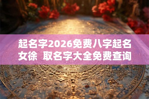 起名字2026免费八字起名女徐 取名字大全免费查询2026姓徐 起名字2026免费八字起名女徐 取名字大全免费查询2026姓徐